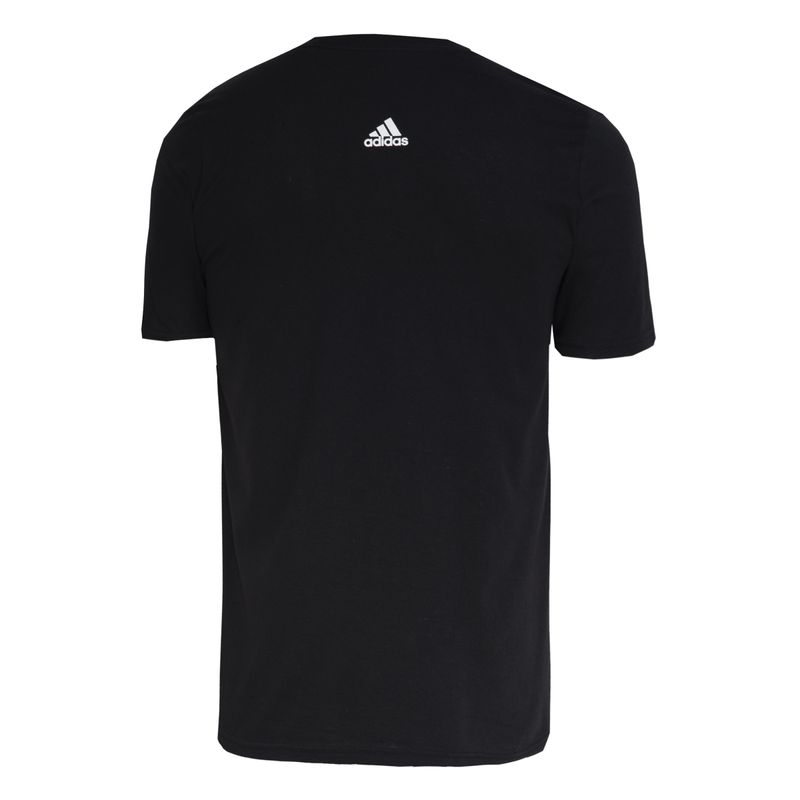 Camiseta adidas blanca logo negro online